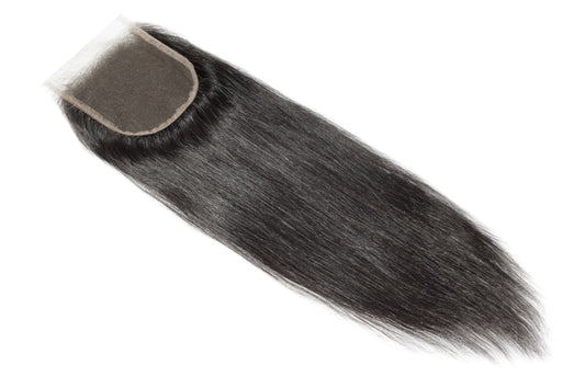 5X5 transparent lace closure Brazilian straight